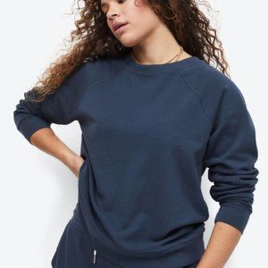 MATE the Label Organic Terry Raglan Sweatshirt, Midnight NWT